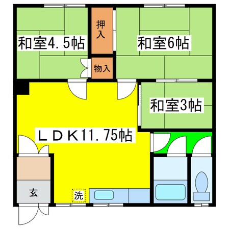 藤原マンションの物件間取画像